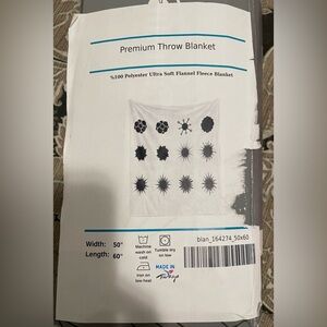 Ambesonne Premium Throw Blanket - Black and White Biology Design